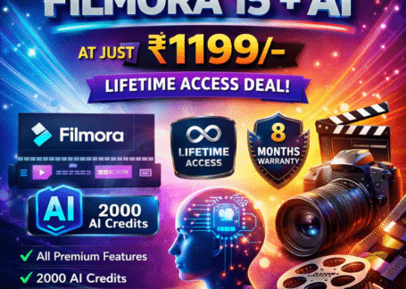 Get Wondershare Filmora 15 + AI at Just ₹1199 – Lifetime Access Deal