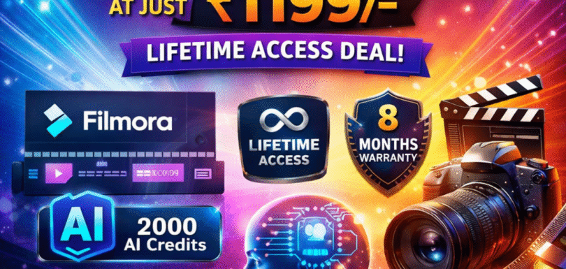 Get Wondershare Filmora 15 + AI at Just ₹1199 – Lifetime Access Deal